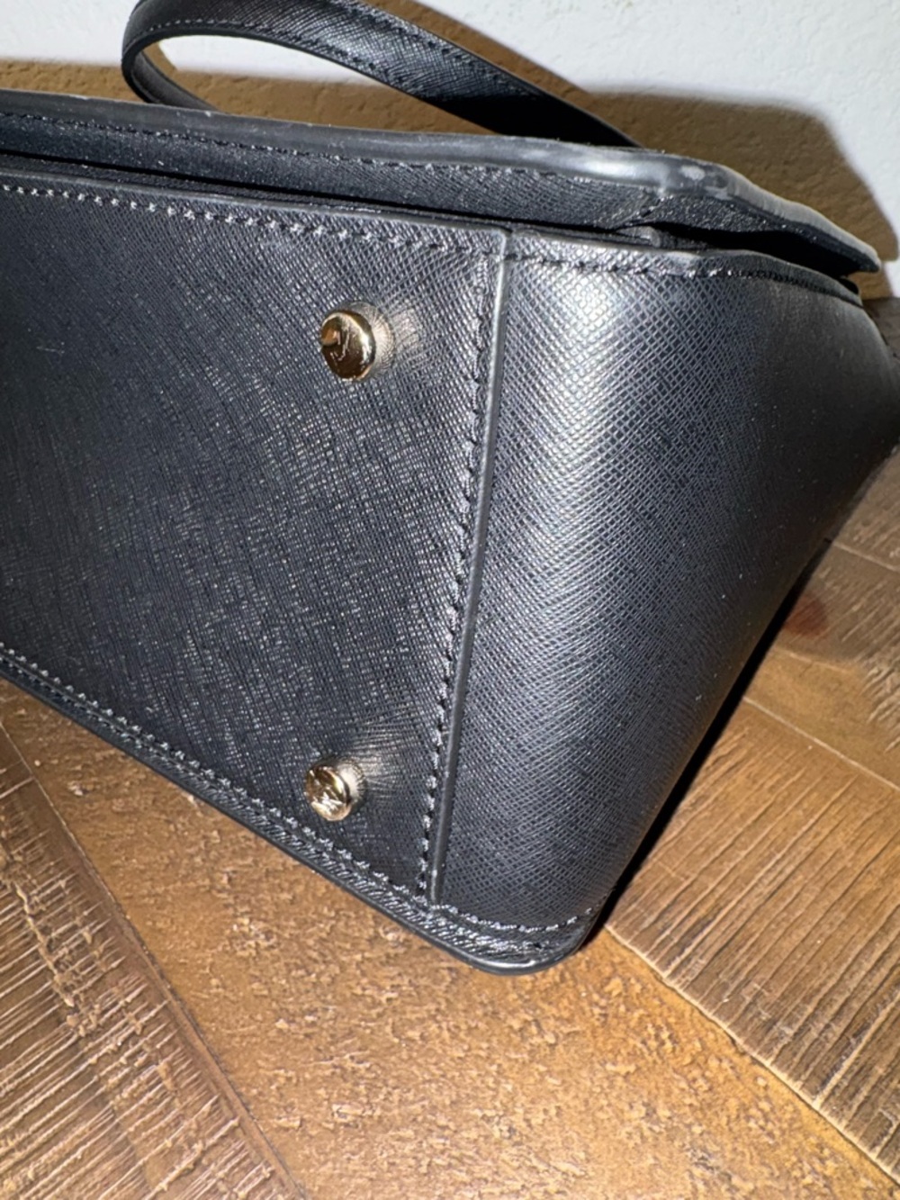 🥰Kate Spade New York Black Saffiano Leather Small Satchel Top Handle Bag - Picture 9 of 11